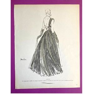 Original 1945 Lanvin Luxury Vintage Press Advertisement